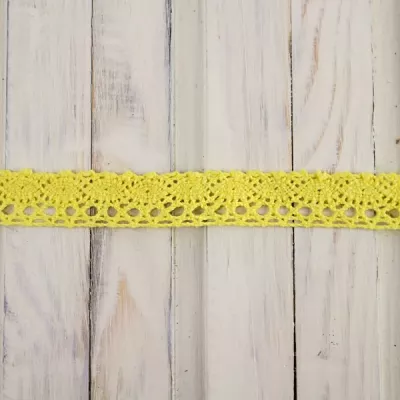 Мереживо кроше жовте, 1 см
