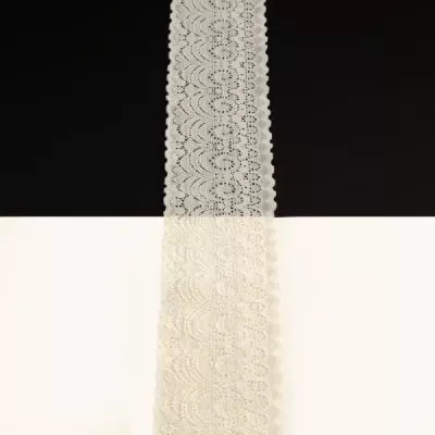 Кружево Италия арт.127 молочное, шир 6 см, боб 10 м
