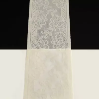 Кружево Италия экрю + велюр, 8 см