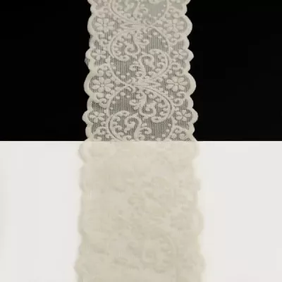 Кружево Италия арт.129 экру+велюр, шир 8 см, боб 10 м