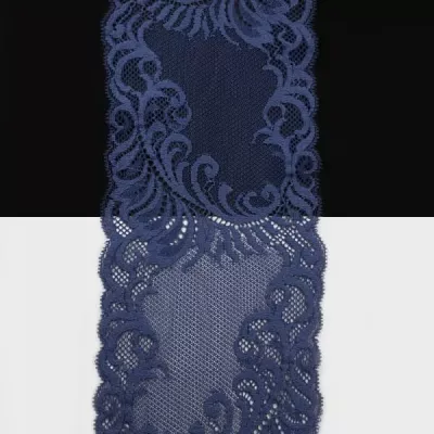 Кружево Италия синее, 14 см
