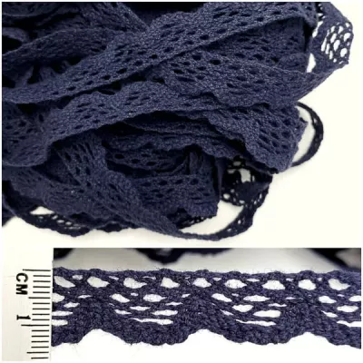 Кружево кроше синее, 1.5 см 