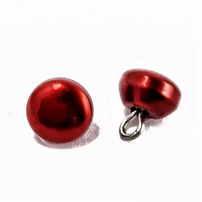 пуговица на ножке красная,  10 мм