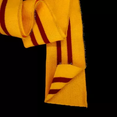 резинка довяз ластик, оранжевая+2 красных полоски