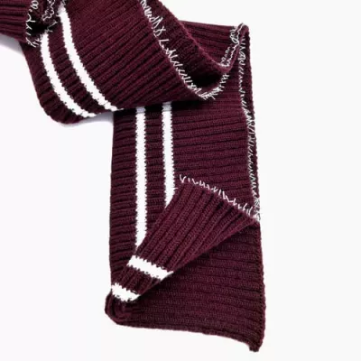 Резинка довяз,бордо+2 белие полоски