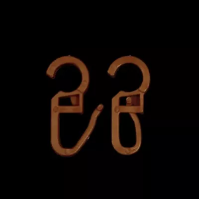 Гачок для штор коричневий