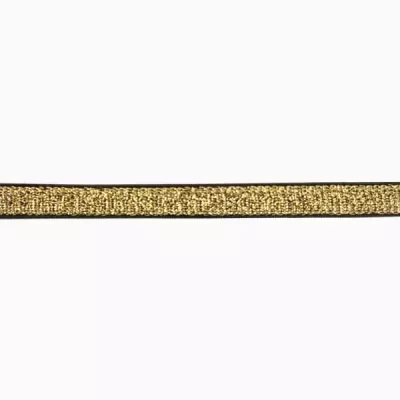 Резинка для бретелі чорна+золото, 1 см