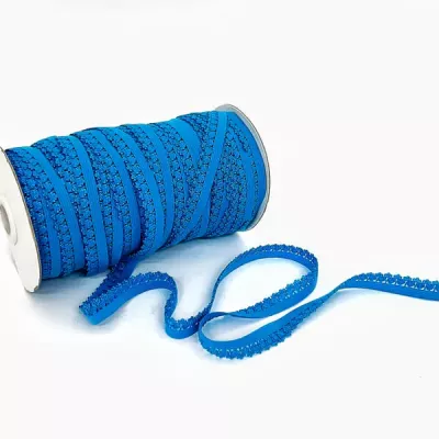 Резинка ажурна білизна блакитна, 14 мм