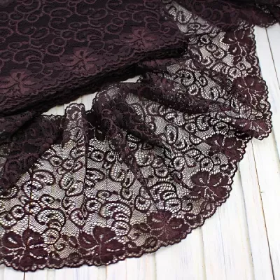 мереживо французьке коричневе, 20 см