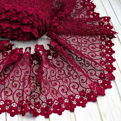 мереживо рішельє, бордо, 17 см