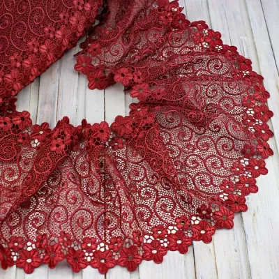 мереживо французьке рішельє, червона цегла, 17 см