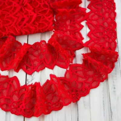 мереживо французьке червоне, 5 см