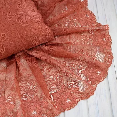 кружево французское рыжее, 19 см