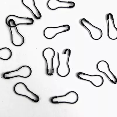 Булавка англійська, чорна емаль