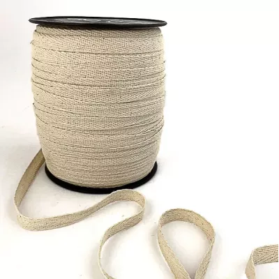 Тесьма х/б (киперная) сырьевая, 10мм 