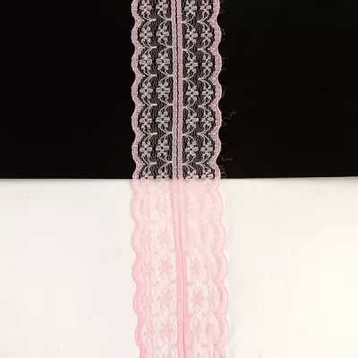 мереживо павутинка 4 см, рожеве