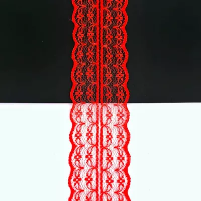 мереживо павутинка 4 см, червоне