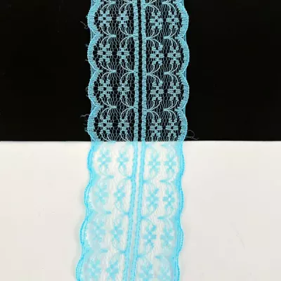мереживо павутинка 4 см, блакитне
