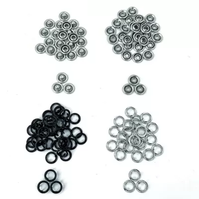 Трикотажна кнопка чорна, 9.5 мм