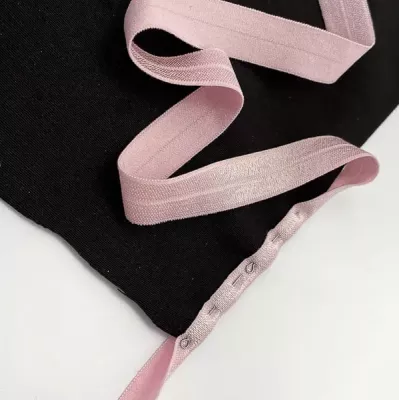 Резинка бейка рожева, 16 мм