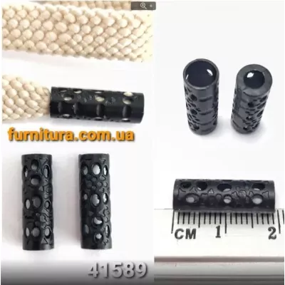 наконечник на шнурок, чорний