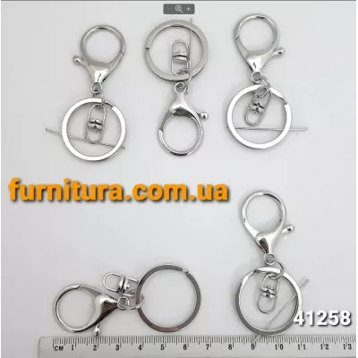 карабин+кольцо , никель