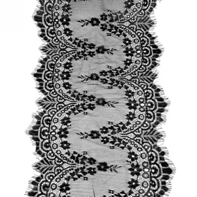 мереживо Zira шантильї чорне, 30 см