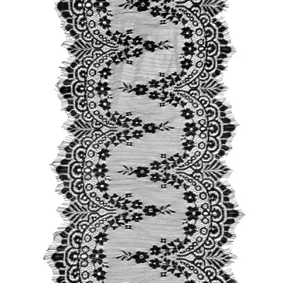 мереживо Zira шантильї чорне, 27 см