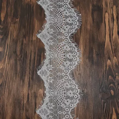 мереживо Zira шантильї біле, 6 см