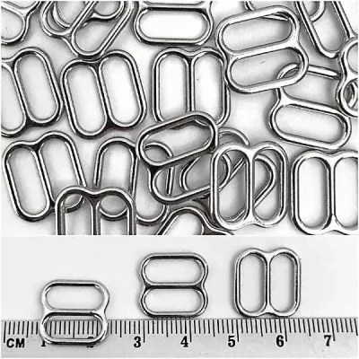 Регулятор восьмерка для купальника, 12 мм никель
