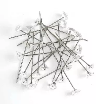 шпилька кришталик біла, 45мм