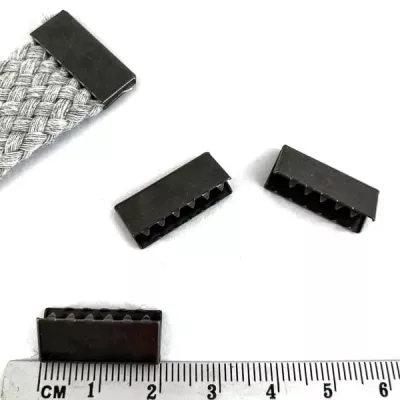 накінечник затискач плоский 15 мм, чорний нікель