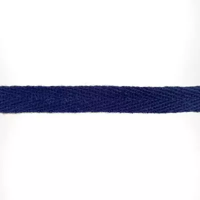 Тесьма х/б (киперная) темно-синяя, 10мм 