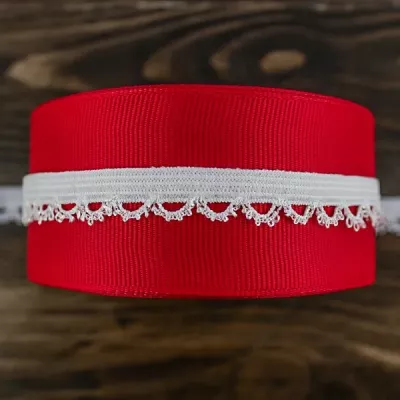 Резинка ажурная бельевая белая, 10 мм 