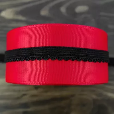 Ажурна резинка чорна, 10 мм 