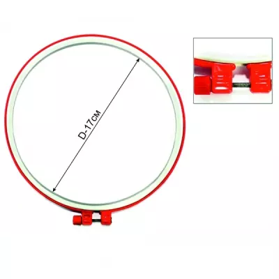 Пяльцы пластмассовые ассорти, 17 см