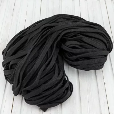 канат х/б FB плоский 10 мм, черный, боб 100 м