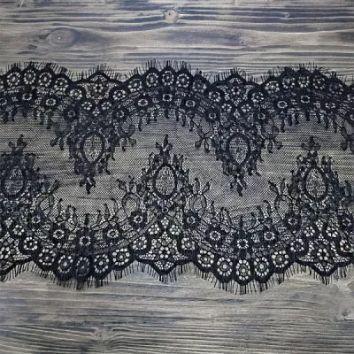 кружево Zira шантильи, черное 23 см