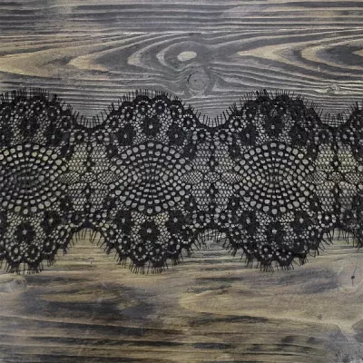 Кружево Zira шантильи, черное 13 см