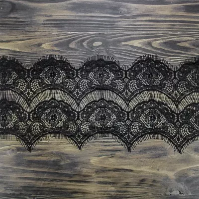 кружево Zira шантильи, черное 13 см