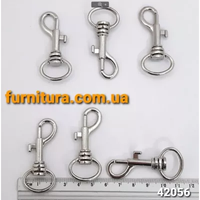 карабин-якорь 20х55 мм, никель 