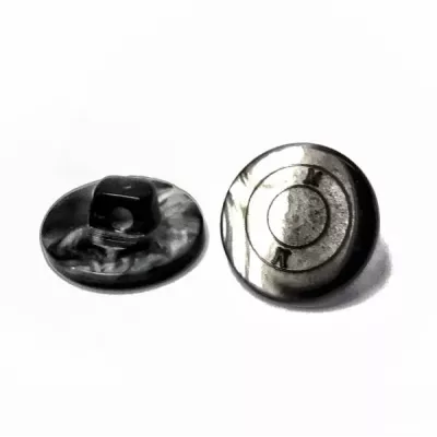 гудзик сіро-чорний перламутровий