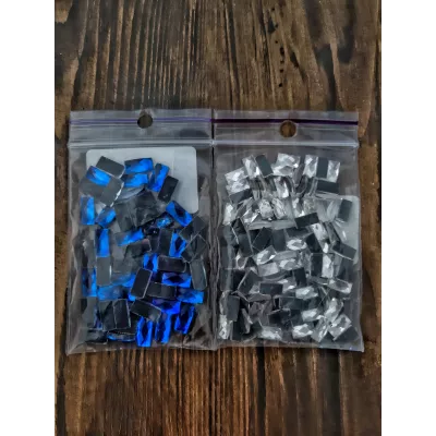 стразы клеевые прямоуг электрик 4х10 мм, упак 100 шт