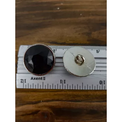 пуговица F L32/ножка, метал никель+пластик черний, антим.уп.50 шт