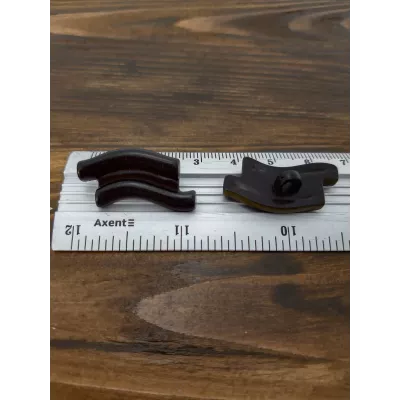 гудзик F L46/ніжка, прям.15х30, коричнева хвиля, уп.100 шт