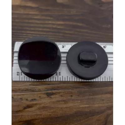 гудзик F L46/ніжка, чорна, овал формований по центру, уп.50 шт