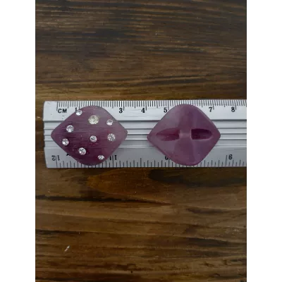 гудзик F L52/півніжка, листок+стрази, фрезова, уп.50 шт