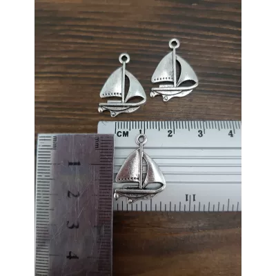 подвеска металл Кораблик 17х23 мм, упак 20 шт