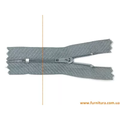 Молния спиральная серая, 50 см 