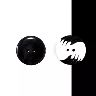 Гудзик чорно-білий, 34 мм